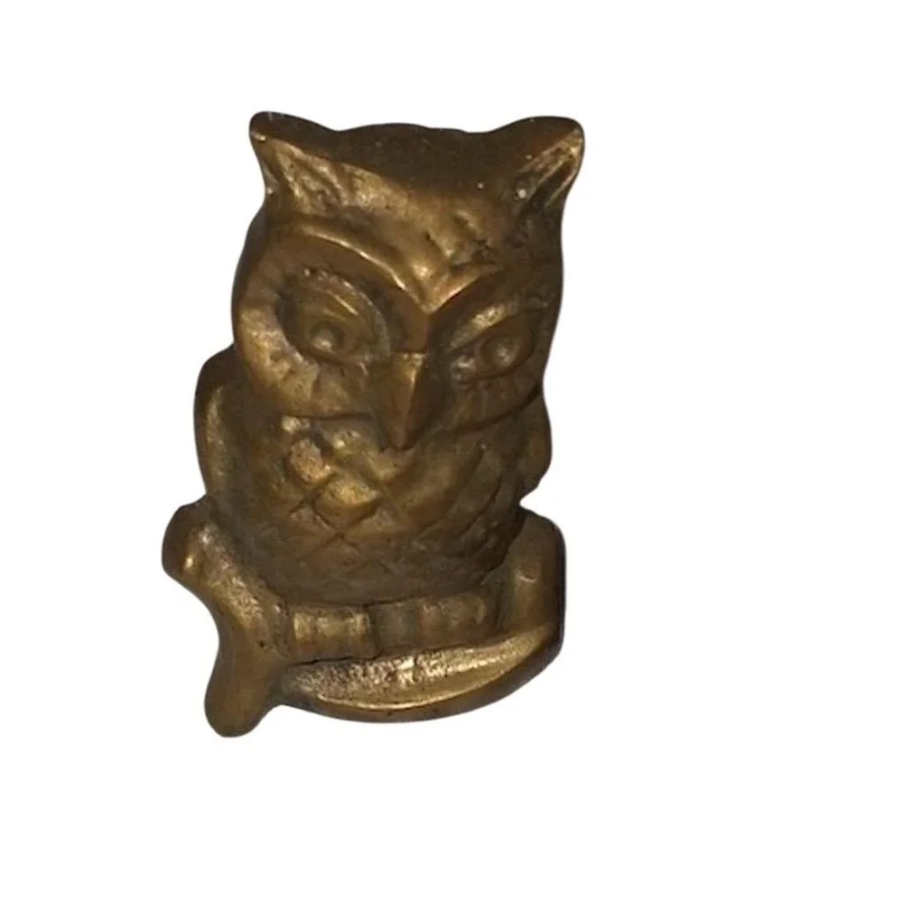 Vintage Brass Owl Figurine Home‎ Decor Collectible